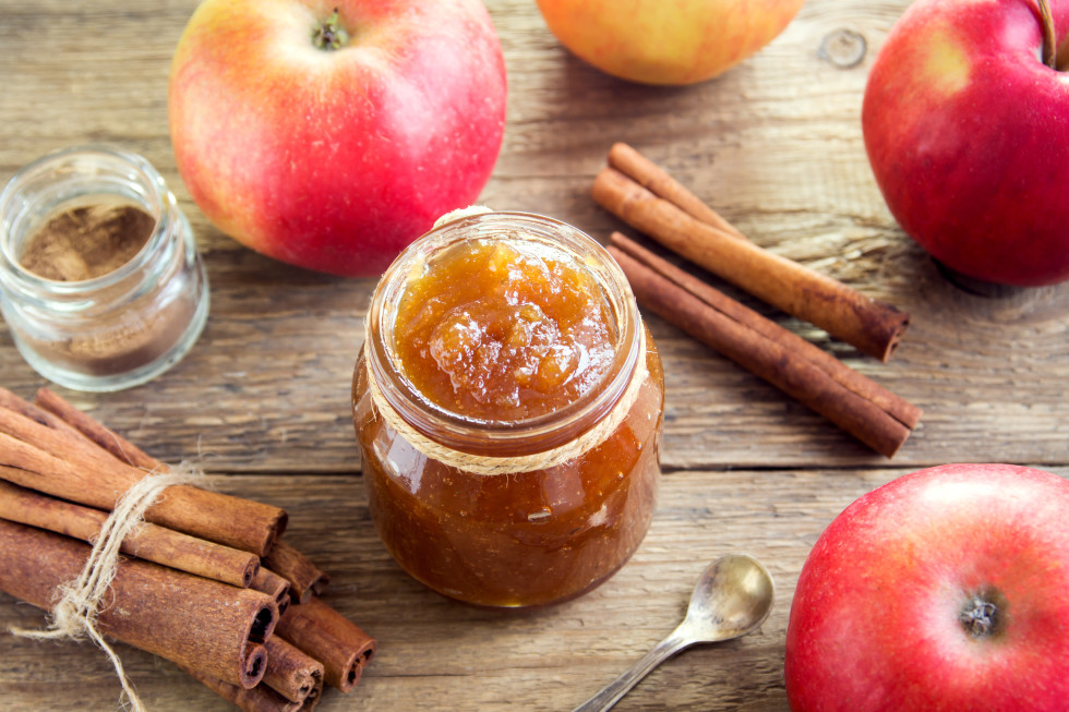 super leckere hausgemachte diätetische apfelmarmelade!