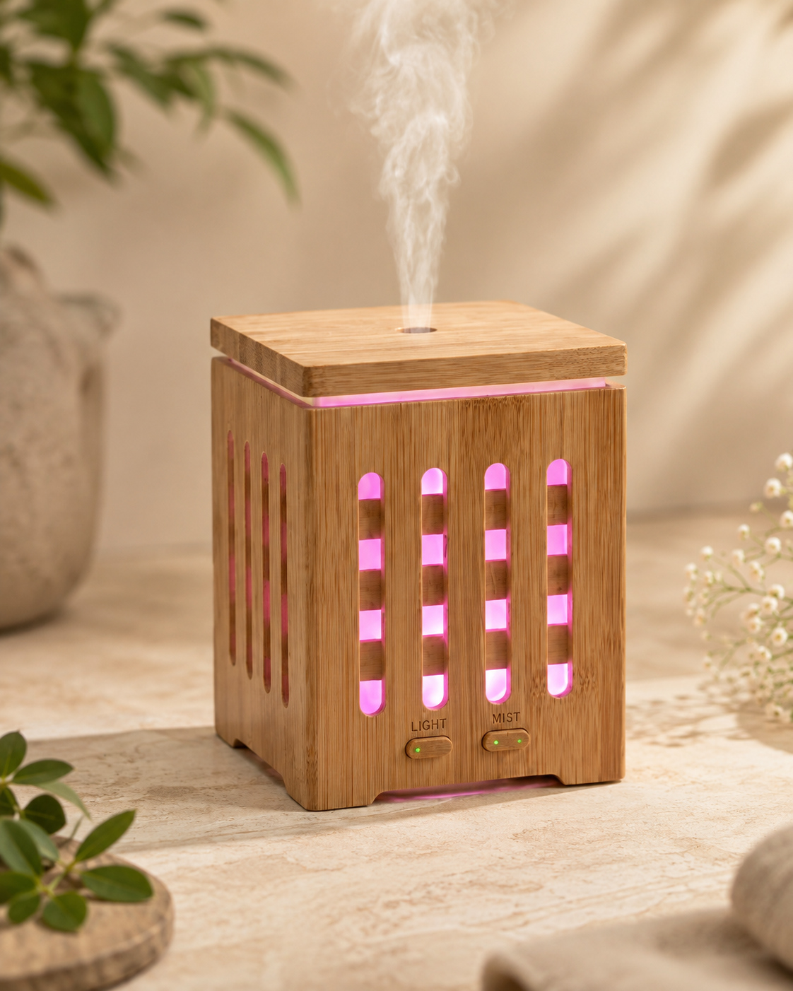 Bambuszborítású ultrahangos aromadiffúzor