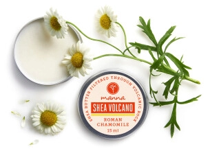 durch vulkanite gefilterte sheabutter – römische kamille - empfohlen manna