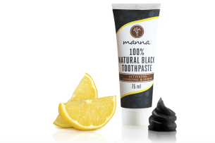 manna fluoridfreie schwarze zahncreme mit zitrone