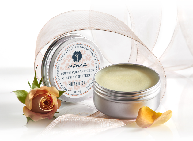 durch vulkanite gefilterte sheabutter ylang-ylang & orangen