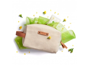 geantă de baie din bumbac 100% reciclat - recomandat manna