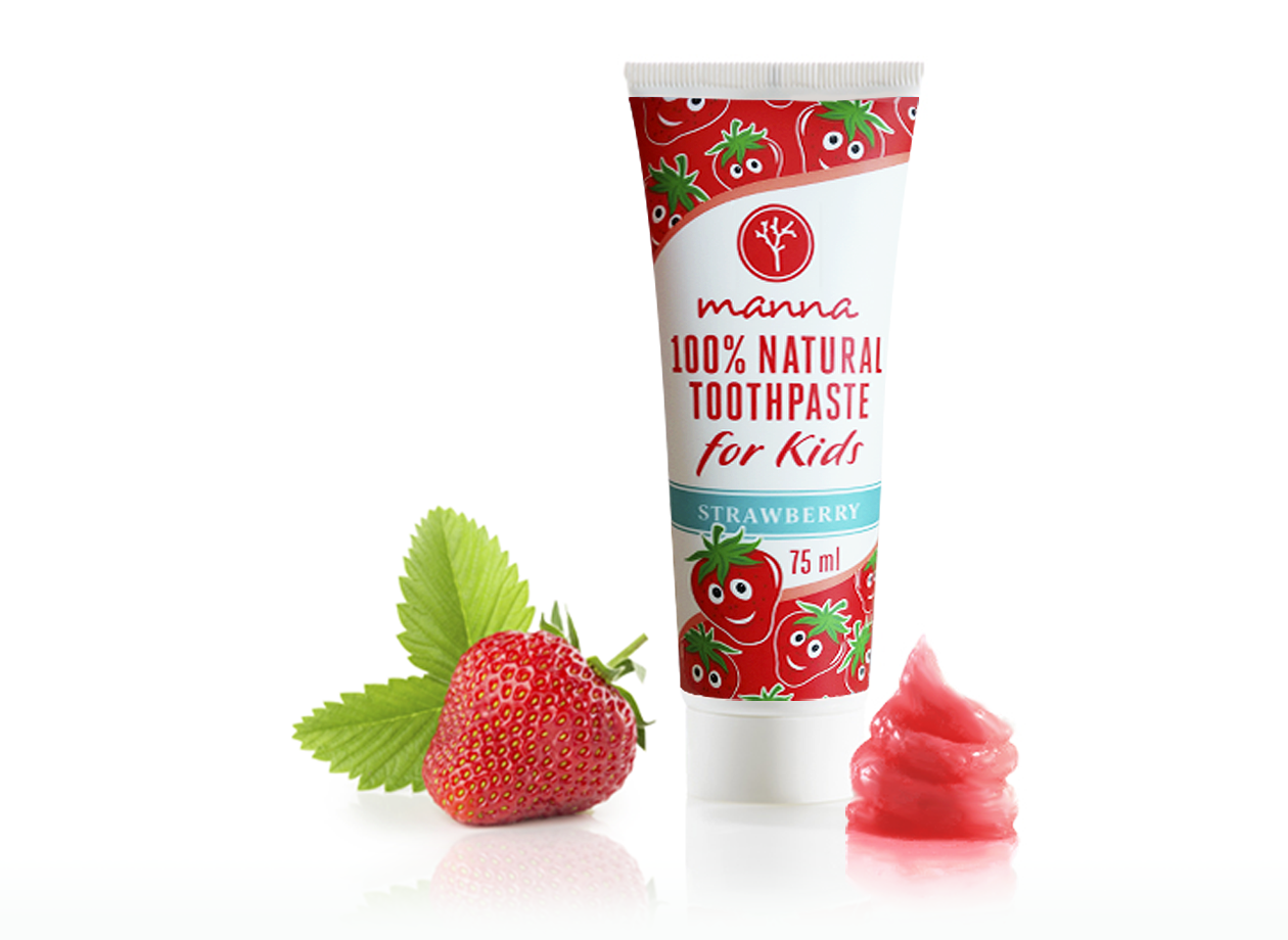 Manna fluoridefree strawberry toothpaste for kids Manna. Feel the